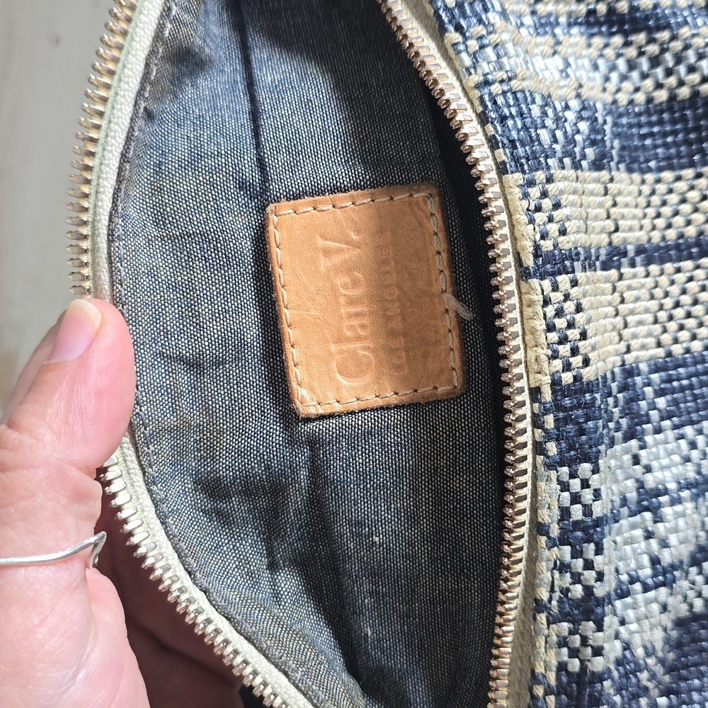 Clare V Plaid Fanny Pack In Navy/Cream - Picture 13 of 13